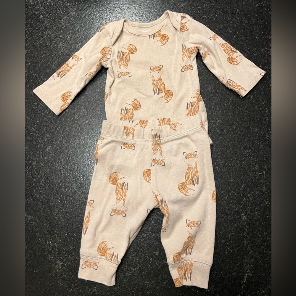 Carter's Cream Fox Print Bodysuit